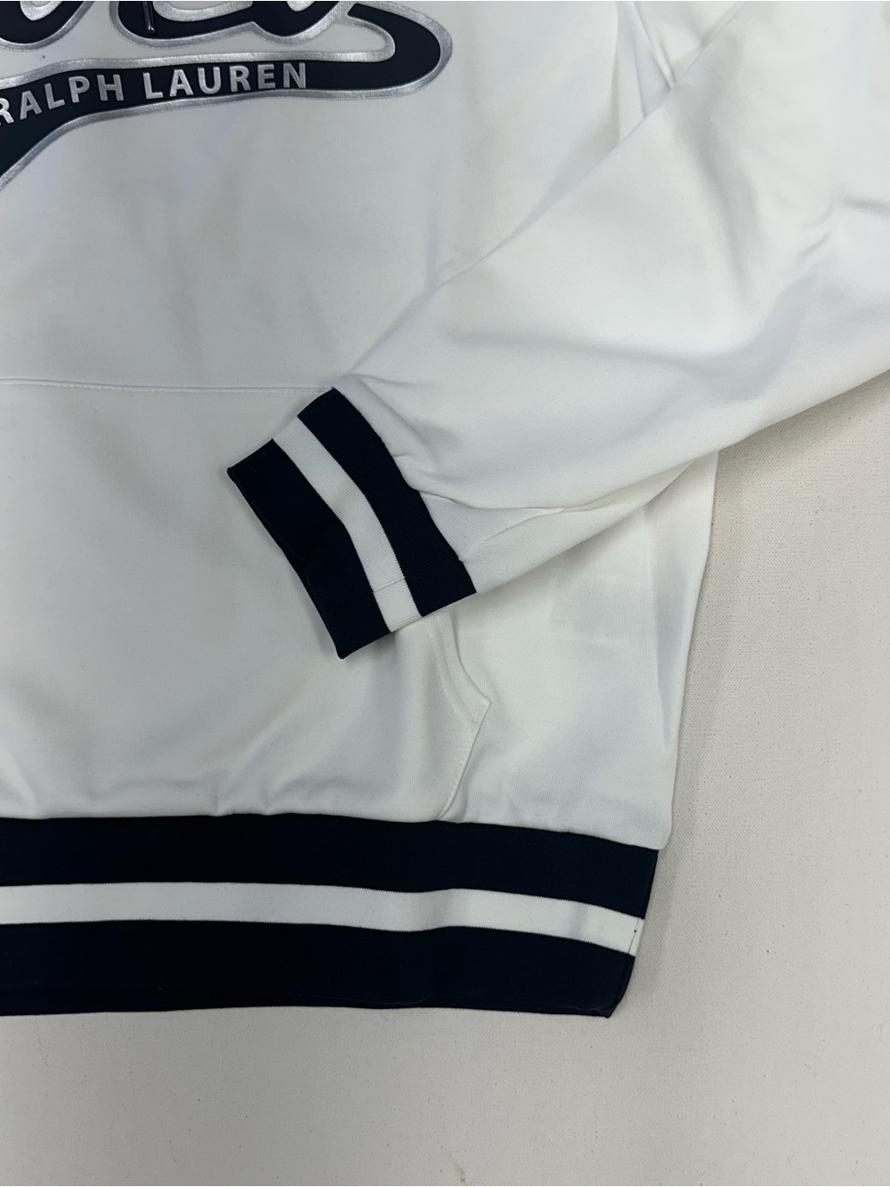 Polo Ralph Lauren Double Knit Tech Fleece Jogger Sweatsuit White Top L Bottom M - Picture 12 of 16